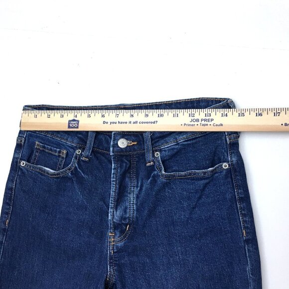 Old Navy Women's Jeans High Rise O.G. Straight Leg Button Fly Fray Hems size 4 - Picture 4 of 11